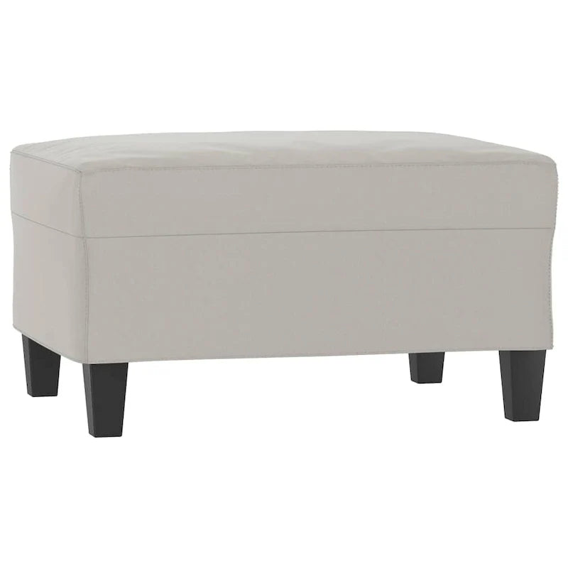 vidaXL Couch Modern Accent Upholstered Chair with Footstool Microfiber Fabric