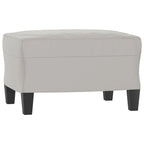 vidaXL Couch Modern Accent Upholstered Chair with Footstool Microfiber Fabric