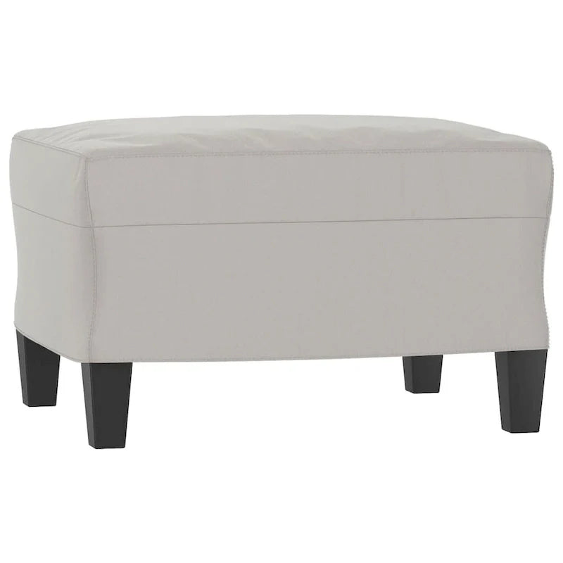 vidaXL Couch Modern Accent Upholstered Chair with Footstool Microfiber Fabric