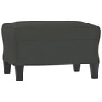 vidaXL Couch Modern Accent Upholstered Chair with Footstool Microfiber Fabric