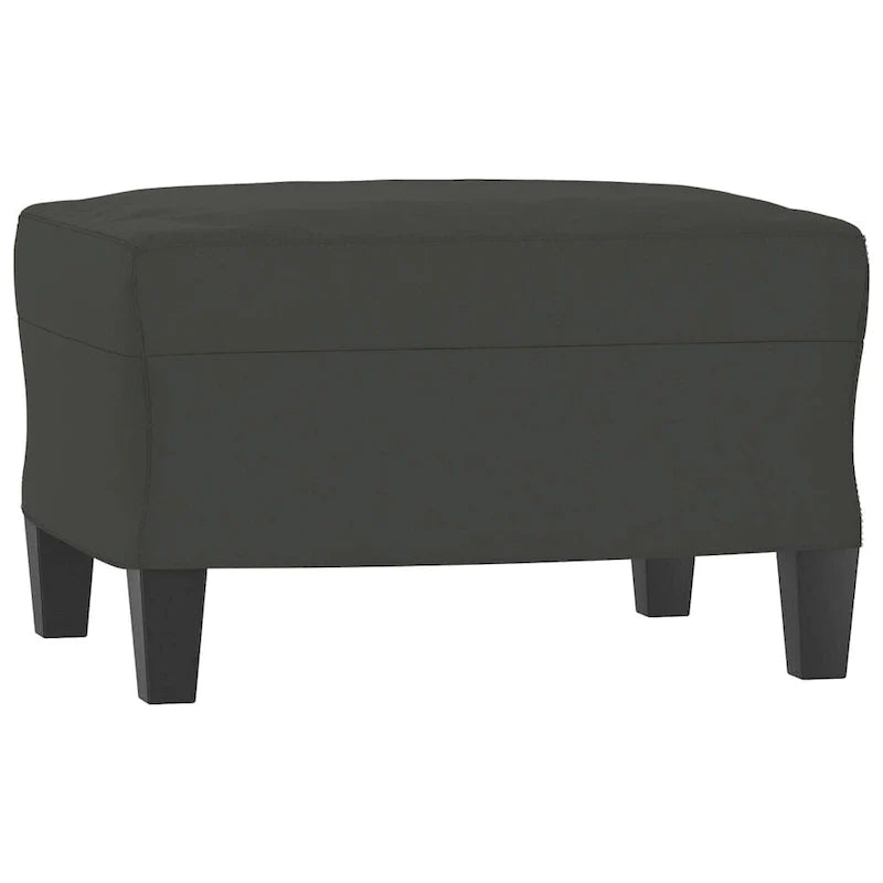 vidaXL Couch Modern Accent Upholstered Chair with Footstool Microfiber Fabric