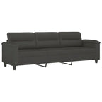 vidaXL Couch Modern Accent Upholstered Chair with Footstool Microfiber Fabric