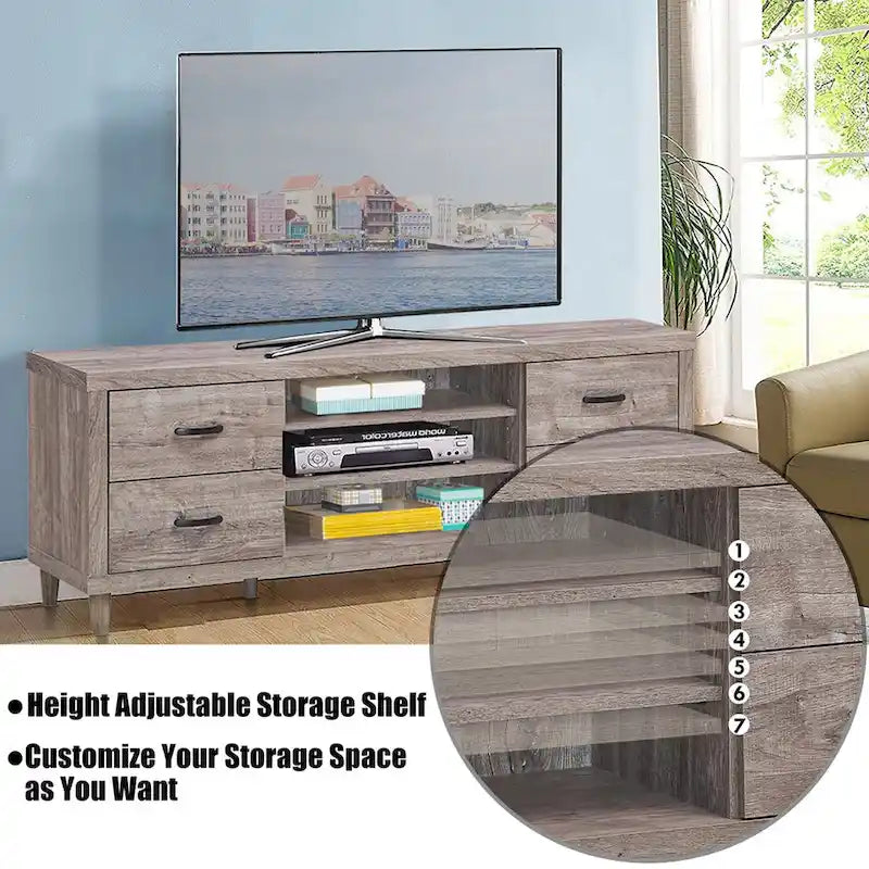 Costway TV Stand Entertainment Center Hold up to 65 TV with Storage - See Details