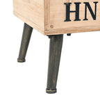 vidaXL Storage Bench 43.3 Solid Wood Fir - 43.3 x 15.7 x 19.7