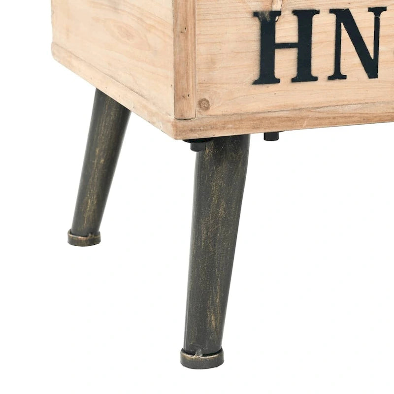 vidaXL Storage Bench 43.3 Solid Wood Fir - 43.3 x 15.7 x 19.7