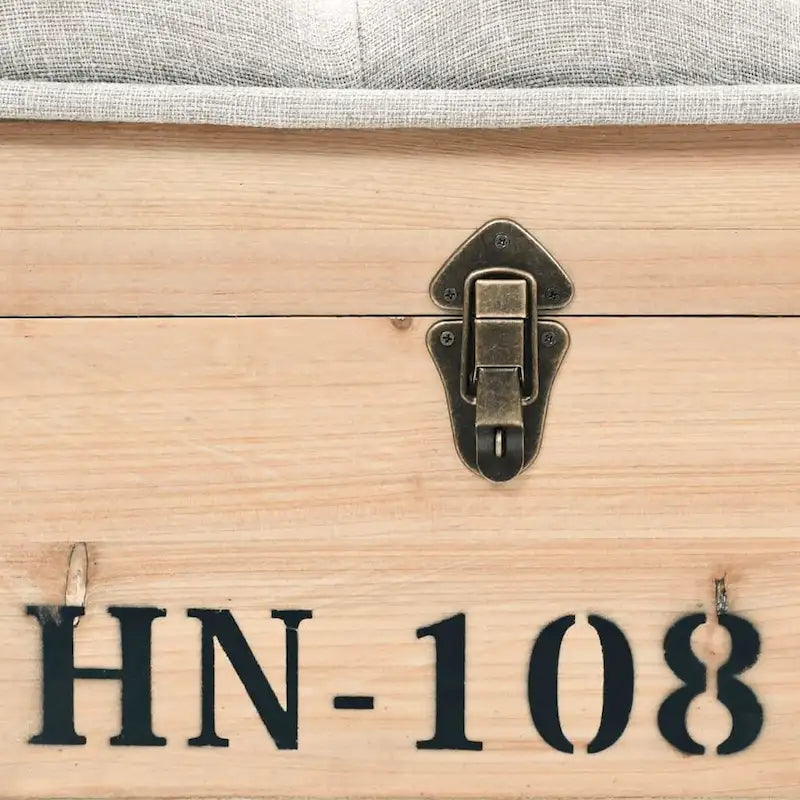 vidaXL Storage Bench 43.3 Solid Wood Fir - 43.3 x 15.7 x 19.7