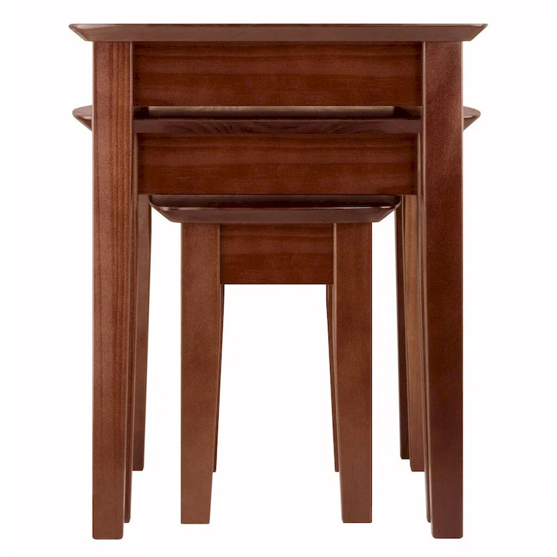 Bradley 3-Pc Nesting Table Set, Walnut - 26.8 x 18.7 x 21.9