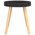 vidaXL Side Table Round End Coffee Table Engineered Wood and Solid Wood Pine - 15x15x15.7