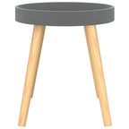 vidaXL Side Table Round End Coffee Table Engineered Wood and Solid Wood Pine - 15x15x15.7