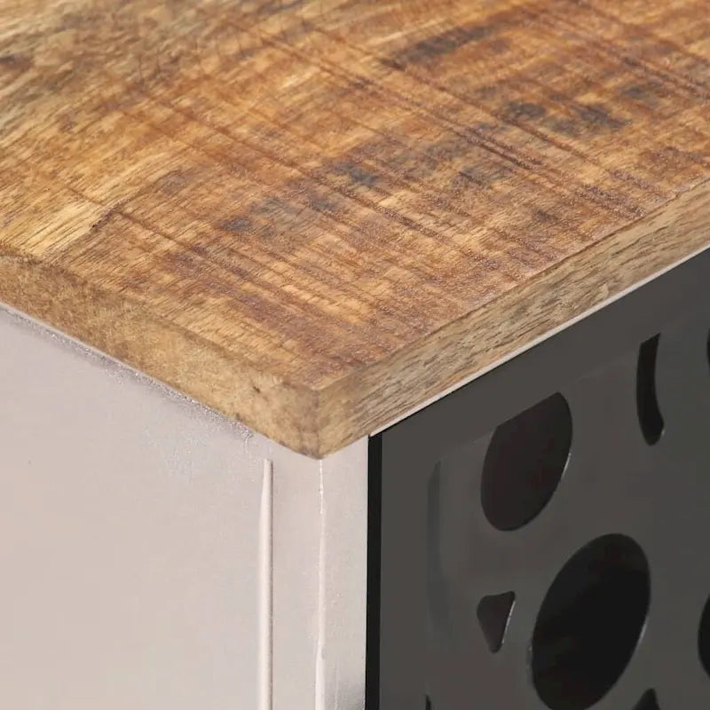 vidaXL TV Stand 47.2x11.8x15.7 Rough Mango Wood