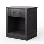 Compact Nightstand with Drawer and Shelf