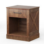 Compact Nightstand with Drawer and Shelf