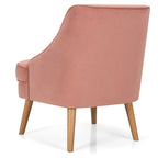 Costway Set of 2 Accent Chairs Velvet Single Sofa Chair w/Rubber Wood
