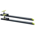 Field Tuff Steel Tractor Bucket Forks, 1,600 Pound Capacity, Heavy Duty Skid Loader Attachments for Pallet Lifting, 2 Pack, Black/Green