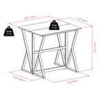 3-Pc Drop Leaf High Table with Cushion Seat Counter Stools, Walnut and Espresso