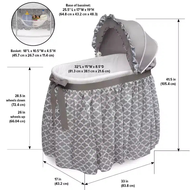 Badger Basket Wishes Oval Bassinet