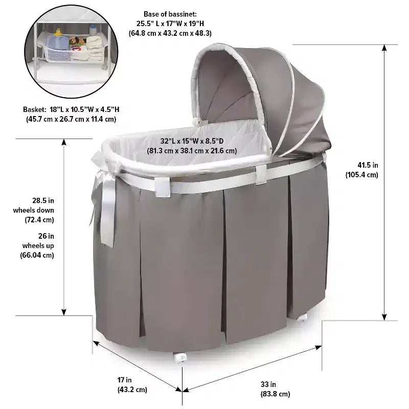 Badger Basket Wishes Oval Bassinet