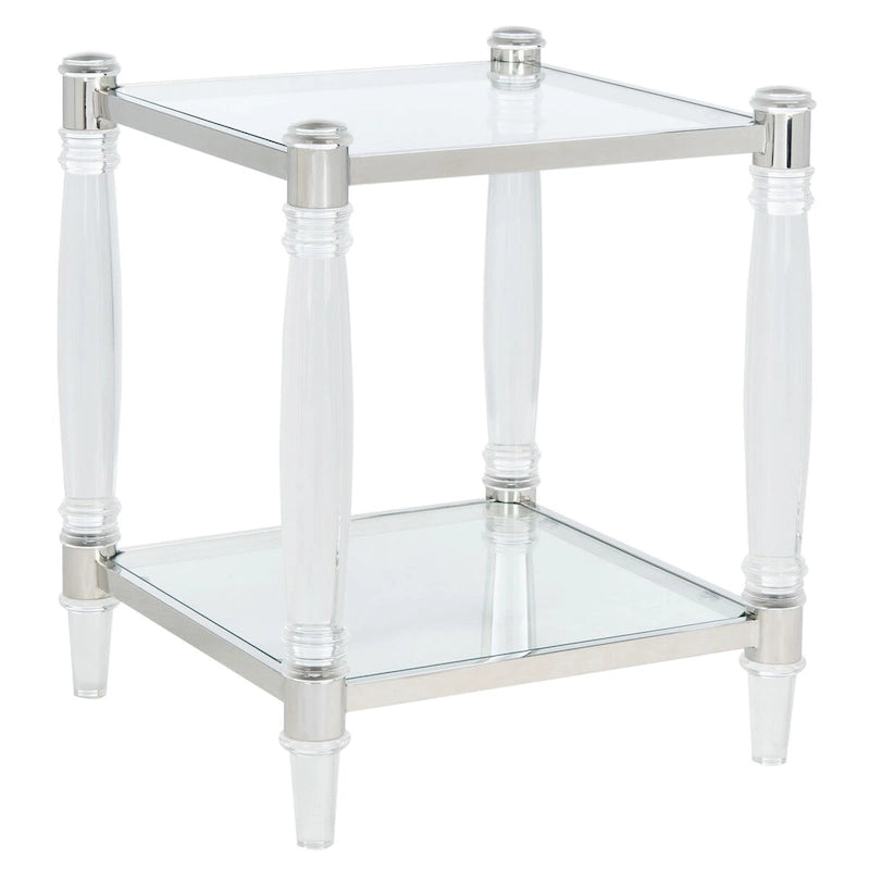 SAFAVIEH Couture Lirie Acrylic Accent Table - 20 W x 20 L x 24 H - 20Wx20Dx24H