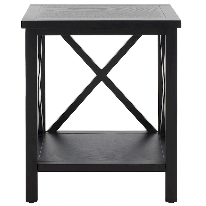 SAFAVIEH Yasumi White Cross Back End Table - 18.1 x 13.4 x 21.5 - 18Wx13Dx22H
