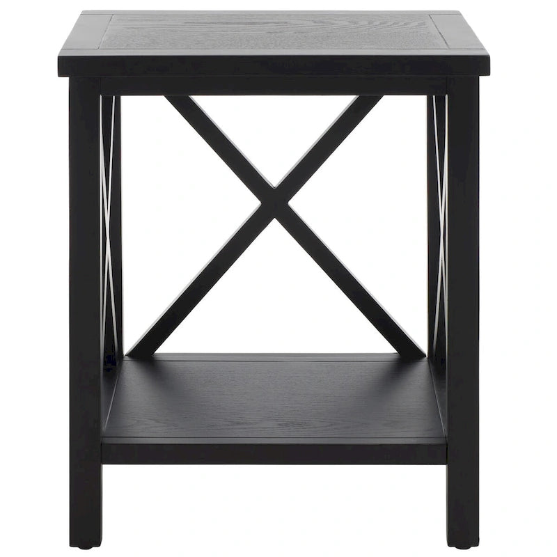 SAFAVIEH Yasumi White Cross Back End Table - 18.1 x 13.4 x 21.5 - 18Wx13Dx22H