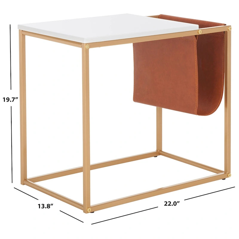 SAFAVIEH Eldora Side Table - 22 L x 14 W x 20 H - 22Wx14Dx20H