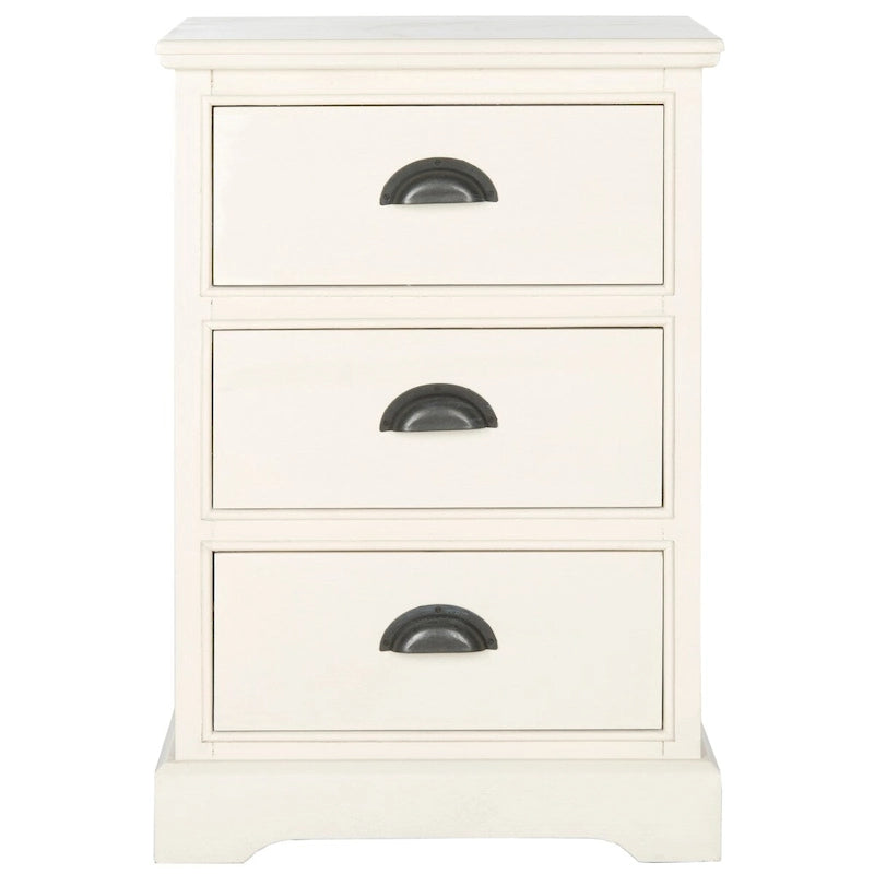 SAFAVIEH Claudine Grey 3-Drawer Storage Side Table - 17.7 x 13.8 x 26.8 - 18Wx14Dx26H