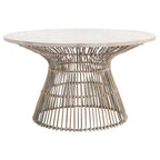SAFAVIEH Aveline Modern Rattan Round Coffee Table - 31.5 W x 31.5 L x 17.7 H - 32Wx32Dx18H