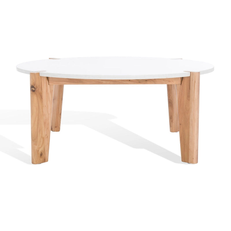 SAFAVIEH Couture Sarma Marble Top Round Coffee Table - 40 In. W x 40 In. D x 16 In. H - 40W x 40D x 16H