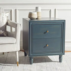 SAFAVIEH Dila 2-Drawer Storage Nightstand Table - 22 x 22 x 26 - 22Wx22Dx26H