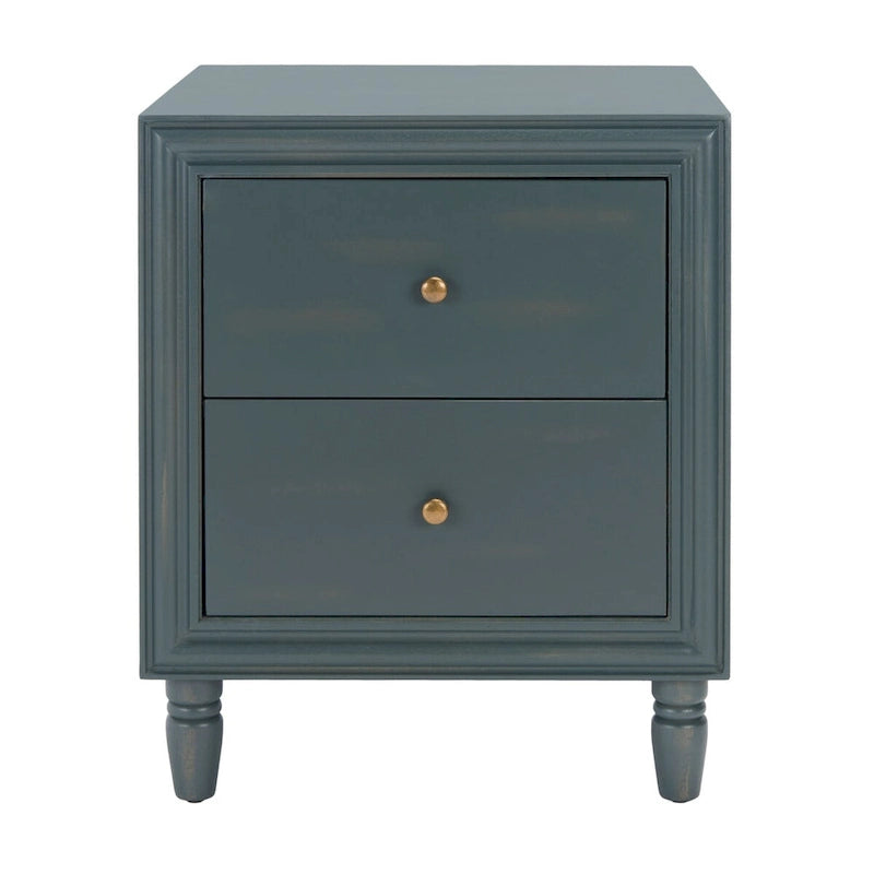 SAFAVIEH Dila 2-Drawer Storage Nightstand Table - 22 x 22 x 26 - 22Wx22Dx26H