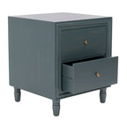 SAFAVIEH Dila 2-Drawer Storage Nightstand Table - 22 x 22 x 26 - 22Wx22Dx26H