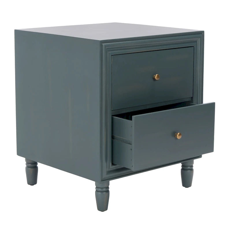 SAFAVIEH Dila 2-Drawer Storage Nightstand Table - 22 x 22 x 26 - 22Wx22Dx26H