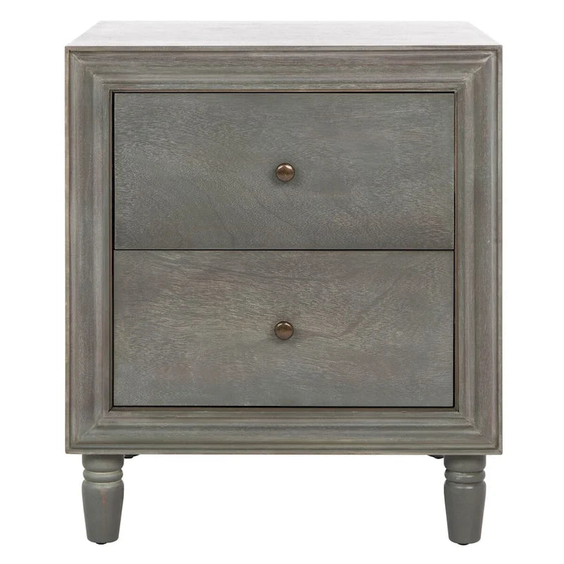 SAFAVIEH Dila 2-Drawer Storage Nightstand Table - 22 x 22 x 26 - 22Wx22Dx26H