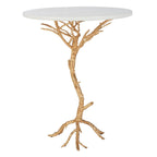 SAFAVIEH Ailene Hidden Treasures White Granite Brass Accent Table - 20 x 20 x 24.6 - 20Wx20Dx25H