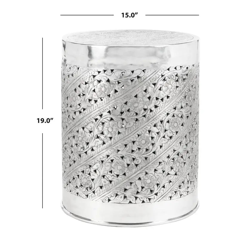 SAFAVIEH Dianna End Table - Silver - 15 x 15 x 19 - 15Wx15Dx19H
