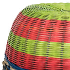 SAFAVIEH Kiriko Multi Wicker Rattan Barrel Stool - 18 x 18 x 18 - 18Wx18Dx18H