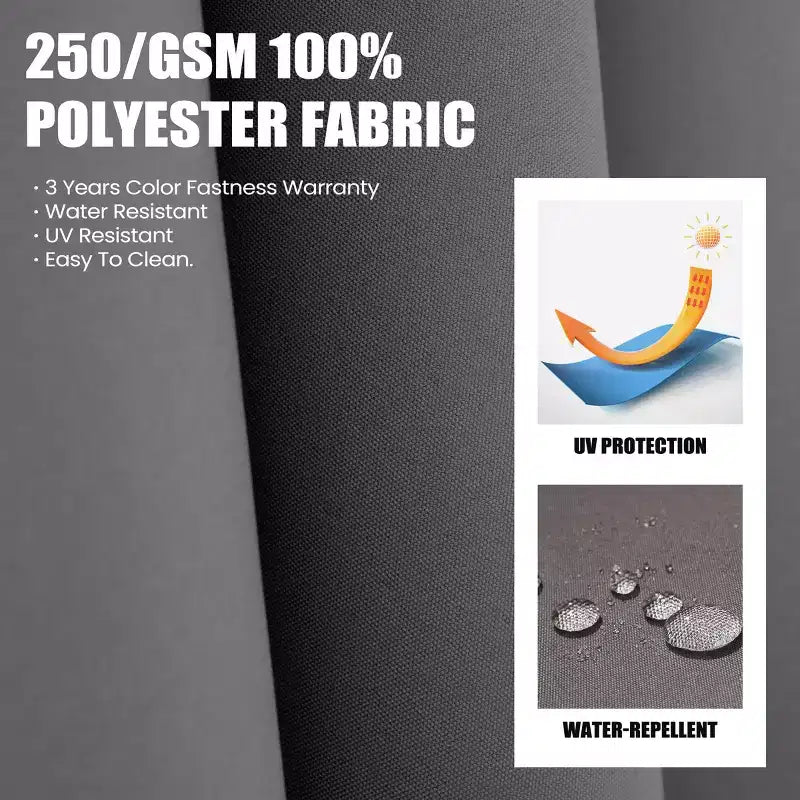 Crestlive Products 10 Feet Square 2-Tier Top Patio Cantilever Offset Umbrella 360 Shade With Weighted Base