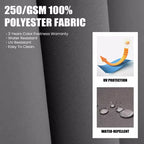 Crestlive Products 10 Feet Square 2-Tier Top Patio Cantilever Offset Umbrella 360 Shade With Weighted Base