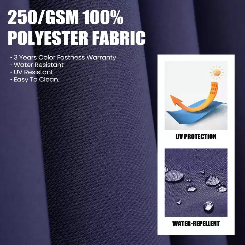 Crestlive Products 10 Feet Square 2-Tier Top Patio Cantilever Offset Umbrella 360 Shade With Weighted Base