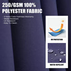 Crestlive Products 10 Feet Square 2-Tier Top Patio Cantilever Offset Umbrella 360 Shade With Weighted Base