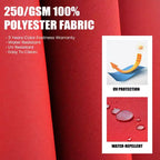 Crestlive Products 10 Feet Square 2-Tier Top Patio Cantilever Offset Umbrella 360 Shade With Weighted Base