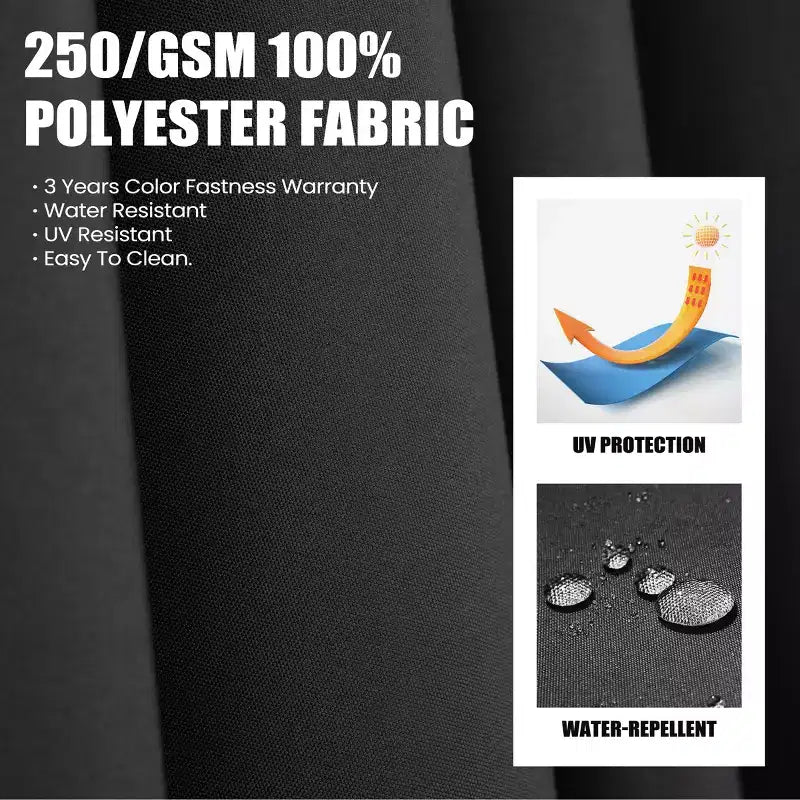 Crestlive Products 10 Feet Square 2-Tier Top Patio Cantilever Offset Umbrella 360 Shade With Weighted Base