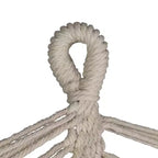 Northlight Striped Macrame Quilted Two Person Double Hammock - 9' x 56 - Blue and Cream