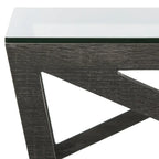 SAFAVIEH Annmarie Mid-Century Glass Top Coffee Table - 33.5 x 33.5 x 14.5 - 34Wx34Dx15H