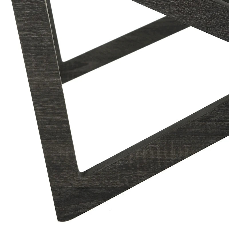 SAFAVIEH Annmarie Mid-Century Glass Top Coffee Table - 33.5 x 33.5 x 14.5 - 34Wx34Dx15H
