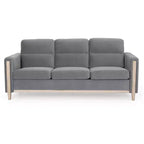 GDFStudio Addison 3-Seater 80 Sofa with Side Pockets and Rubber Wood Legs