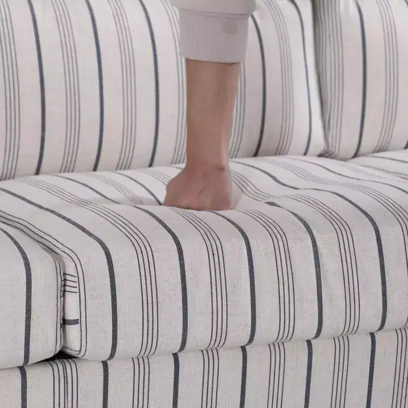 GDFStudio Addison 3-Seater 80 Sofa with Side Pockets and Rubber Wood Legs