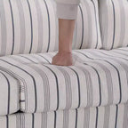 GDFStudio Addison 3-Seater 80 Sofa with Side Pockets and Rubber Wood Legs