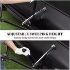 48 Inch Tow Behind Lawn Sweeper,Large Capacity Heavy Duty Leaf with Adjustable Sweeping Height