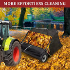48 Inch Tow Behind Lawn Sweeper,Large Capacity Heavy Duty Leaf with Adjustable Sweeping Height